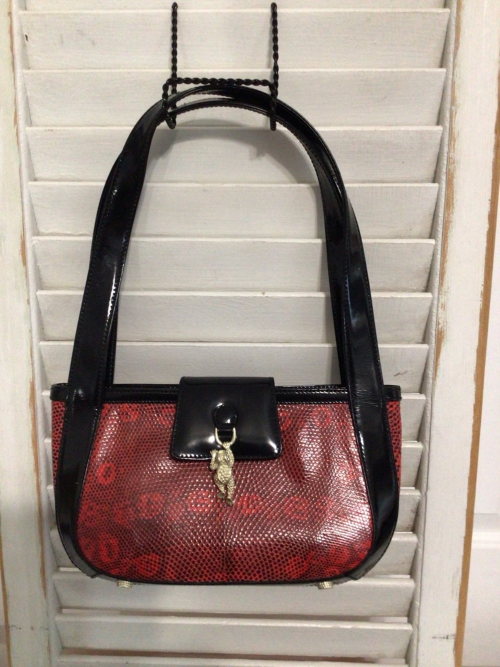 Barry Kieselstein Cord Vintage Lizard Skin Bag